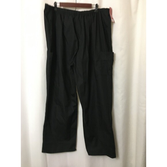 M & M SCRUBS SCRUB PANTS PLUS SIZE 3X ELASTIC & DRAWSTRING WAIST -Black - Picture 9 of 12